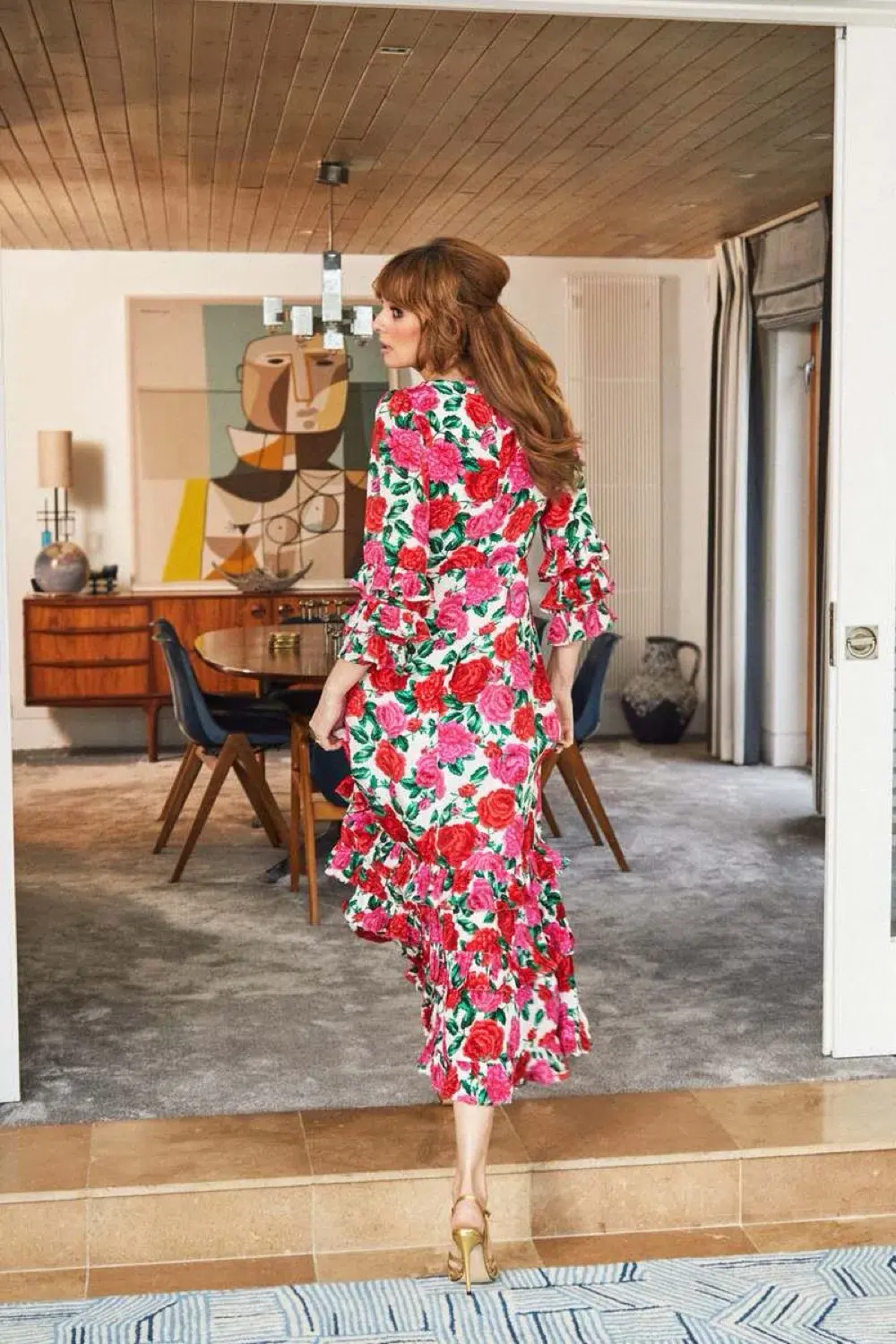 Queens of Archive Katherine Maxi Dress Floral Size UK 10 - Image 3