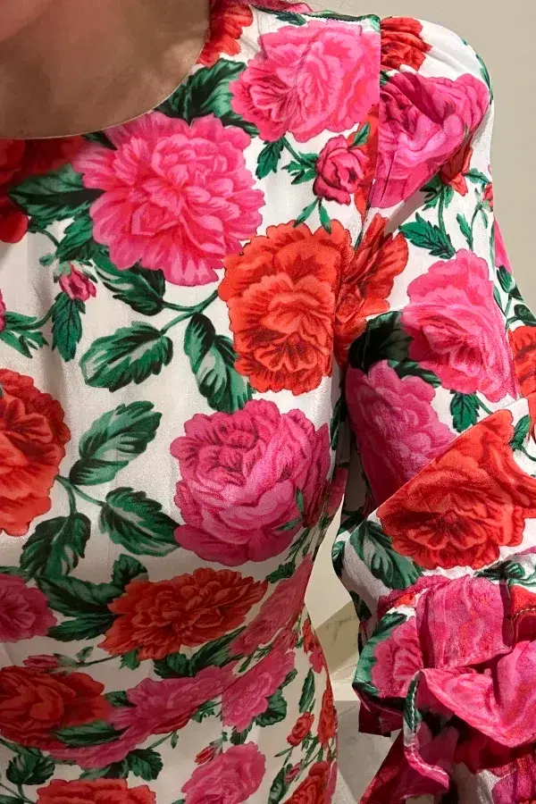 Queens of Archive Katherine Maxi Dress Floral Size UK 10 - Image 4