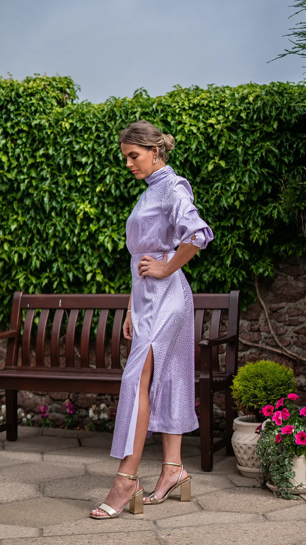 Olivia Rubin Gwen Midi Dress Lilac Size UK 14 - Image 2