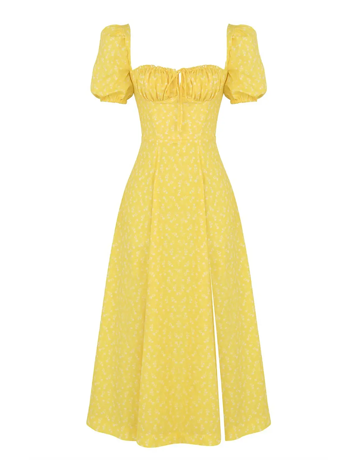 House of CB Tallulah Yellow Midi Dress Size UK 10 - Image 4