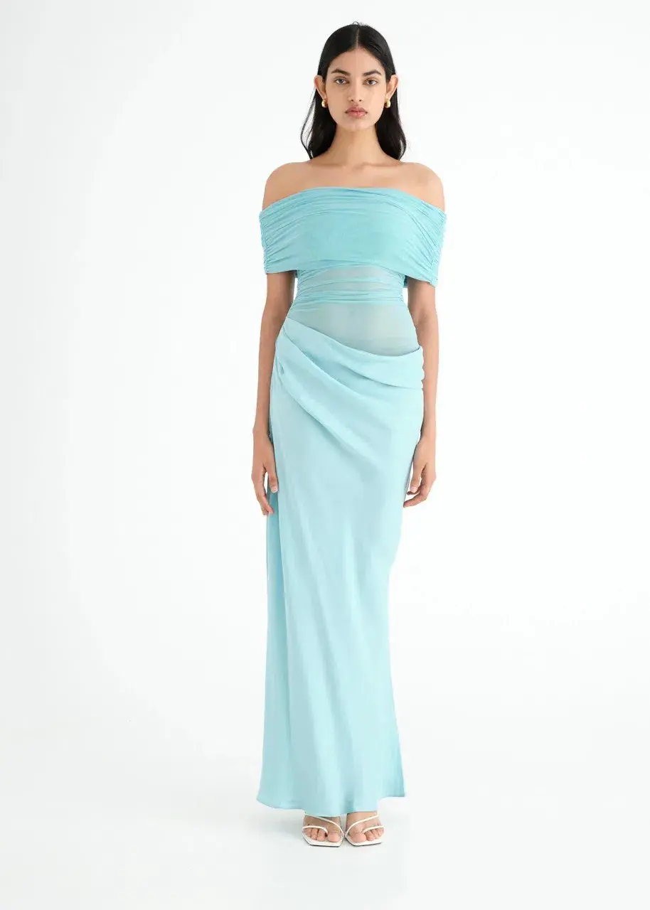 Benni Nico Off-Shoulder Maxi Dress for rent on The Volte - main image