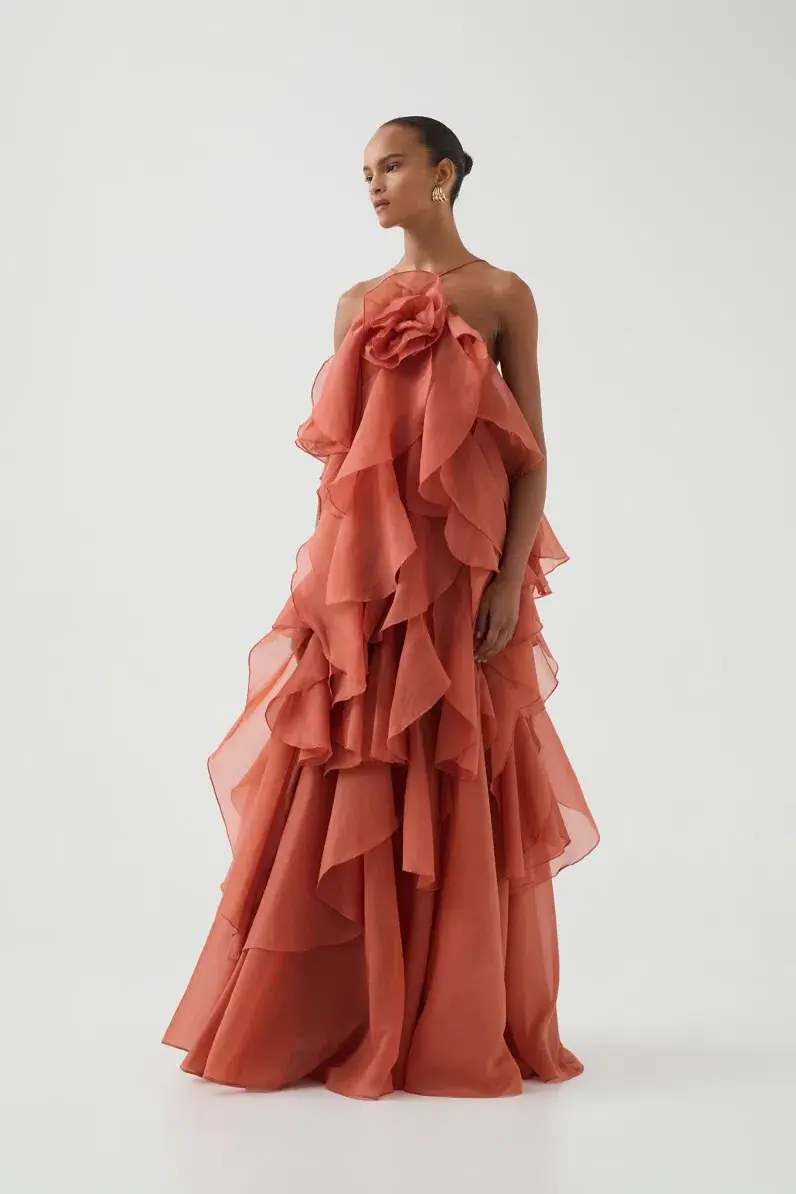 Aje Pandorea Layered Maxi Dress for rent on The Volte - main image