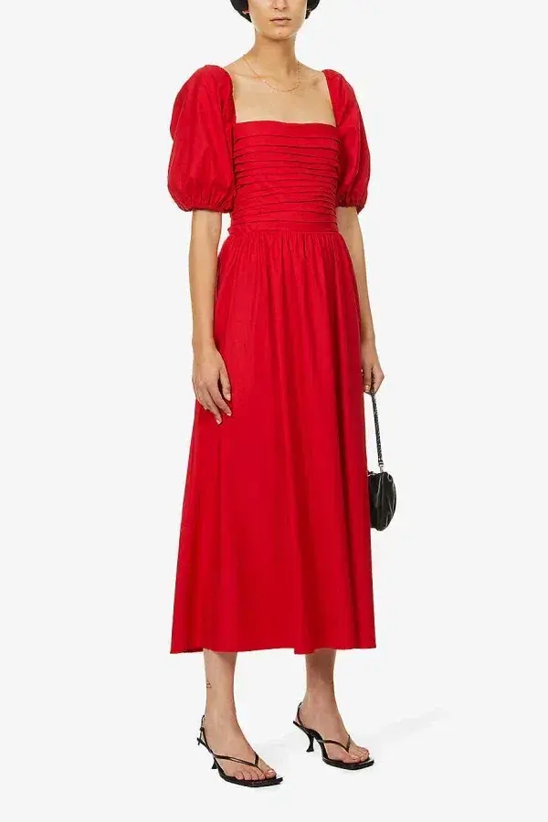 Reformation Rachelle Puff Sleeve Dress Size 10 for rent on The Volte - main image