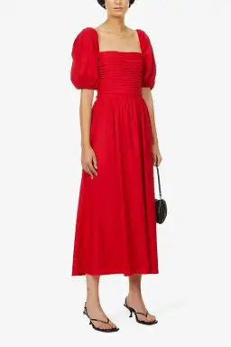 Reformation Rachelle Puff Sleeve Dress Size 10 for rent on The Volte - image 1