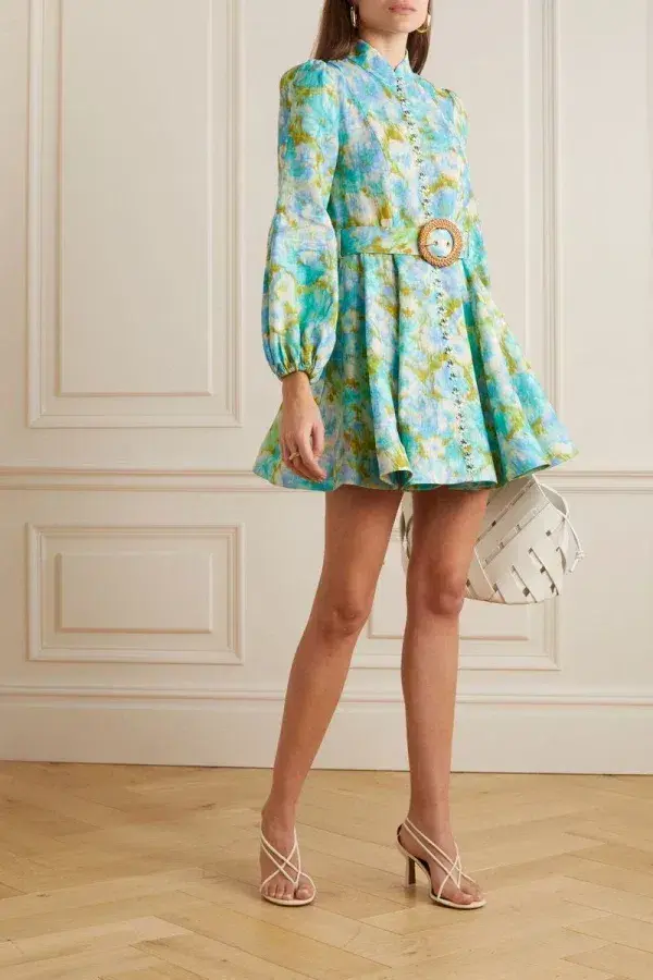 Zimmermann High Tide Button Mini Dress Size 8 for rent on The Volte - main image