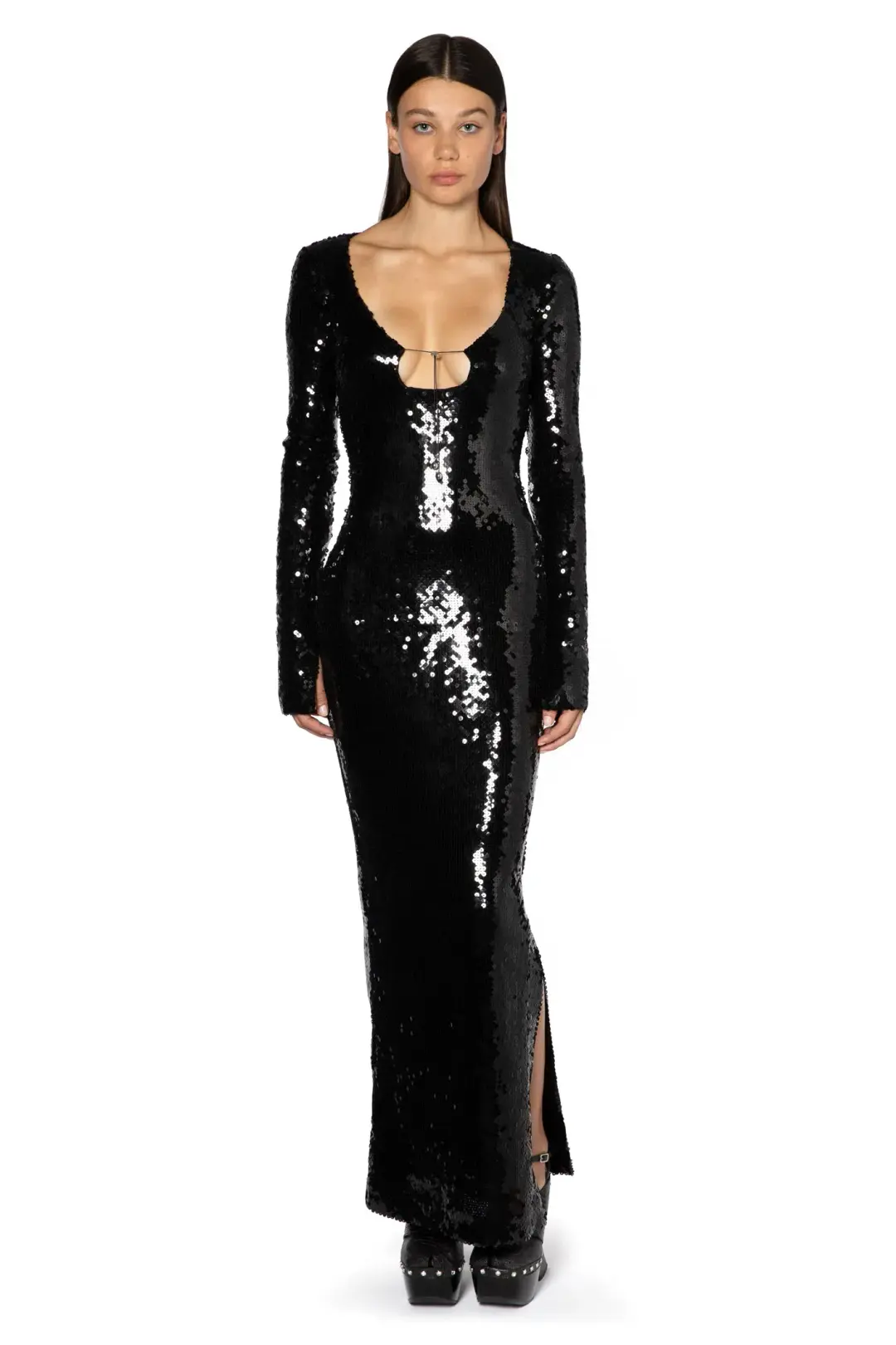 16ARLINGTON Solaria Sequin Midi Dress Sequins Size 12 for rent on The Volte - main image
