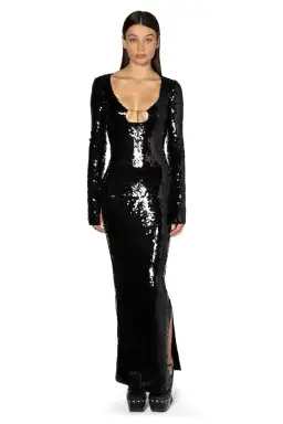 16ARLINGTON Solaria Sequin Midi Dress Sequins Size 12 for rent on The Volte - image 1