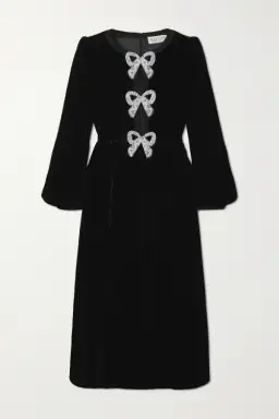 Saloni Camille Velvet Bow Dress Size 8 for rent on The Volte - image 3