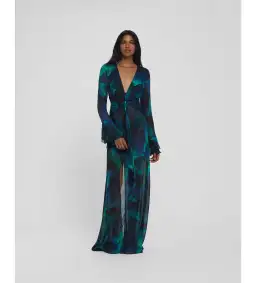 Rat & Boa Rent Fiorella Dress Blue Size UK 12