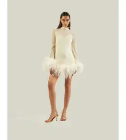 Taller Marmo Gina Mini Dress Ivory Size 10 for rent on The Volte - image 2