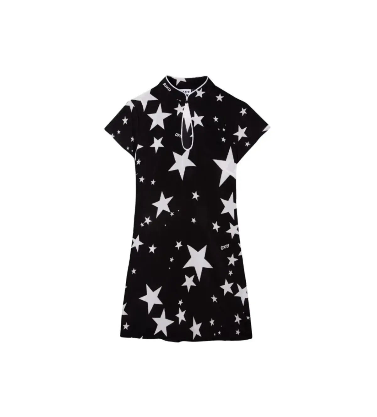 Rixo Lolita Star Mini Dress in Black Print Size UK 10 - Image 3