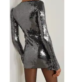 16Arlington Solaria Mini Dress Silver Size UK 10 for rent on The Volte - image 2