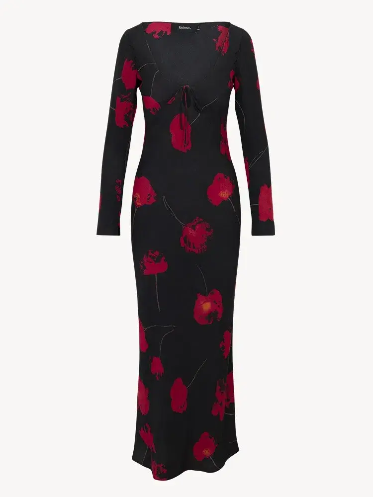 Realisation Par The Selma Maxi Dress Euphoria Noir Size UK 10 for rent on The Volte - main image