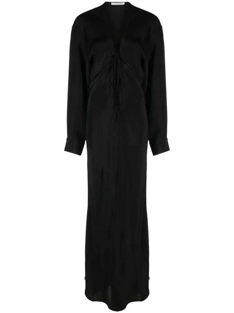 Christopher Esber Triquetra Silk Maxi Dress Black Size 10 for rent on The Volte - main image