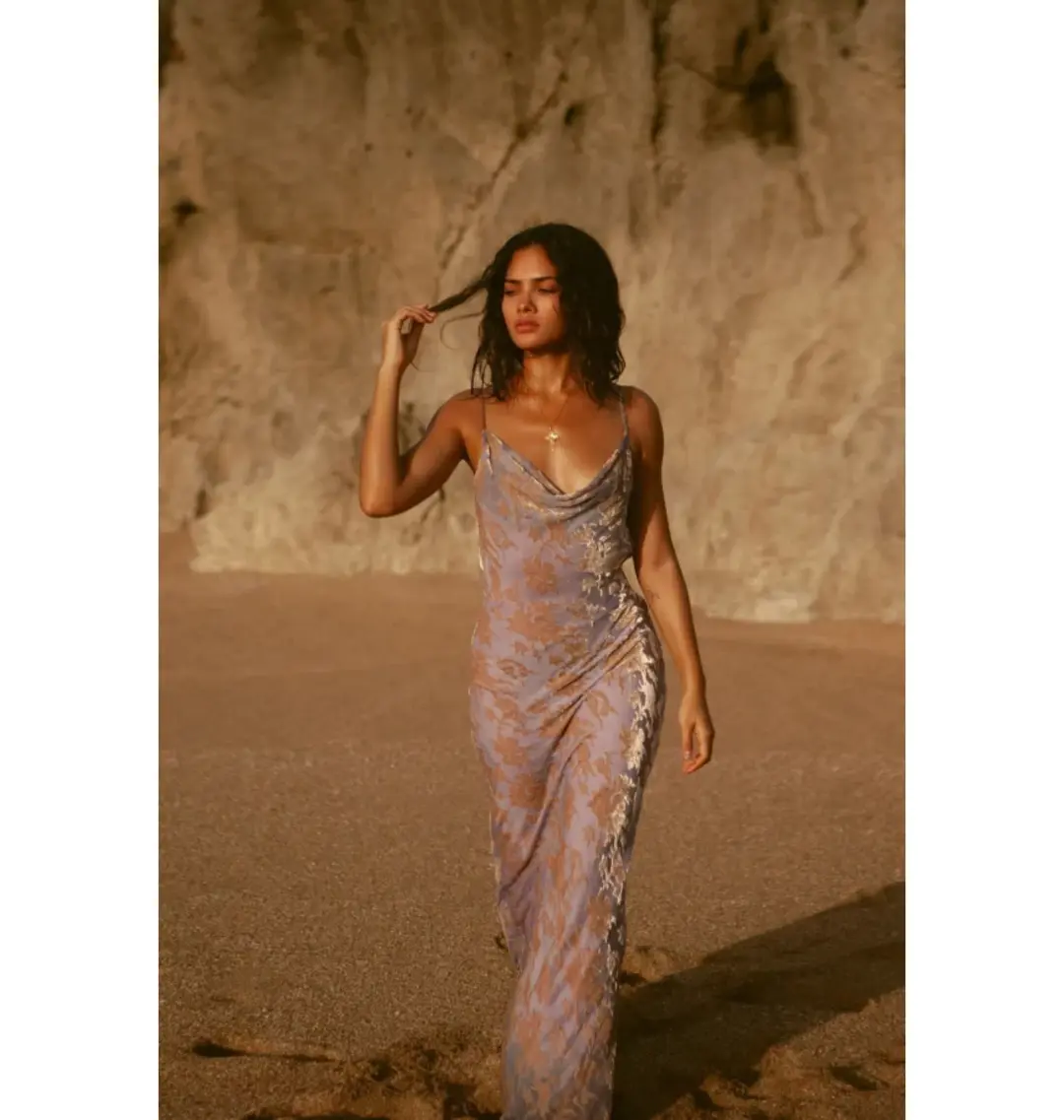 Rat & Boa Athena Maxi Dress in Purple Size UK 12 for rent on The Volte - main image