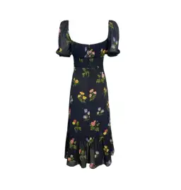 Reformation Charlee Dress Black Floral Size UK 12 for rent on The Volte - image 4