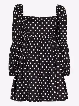 Reformation Michaela Polka Dot Mini Dress Print Size UK 10 for rent on The Volte - image 4