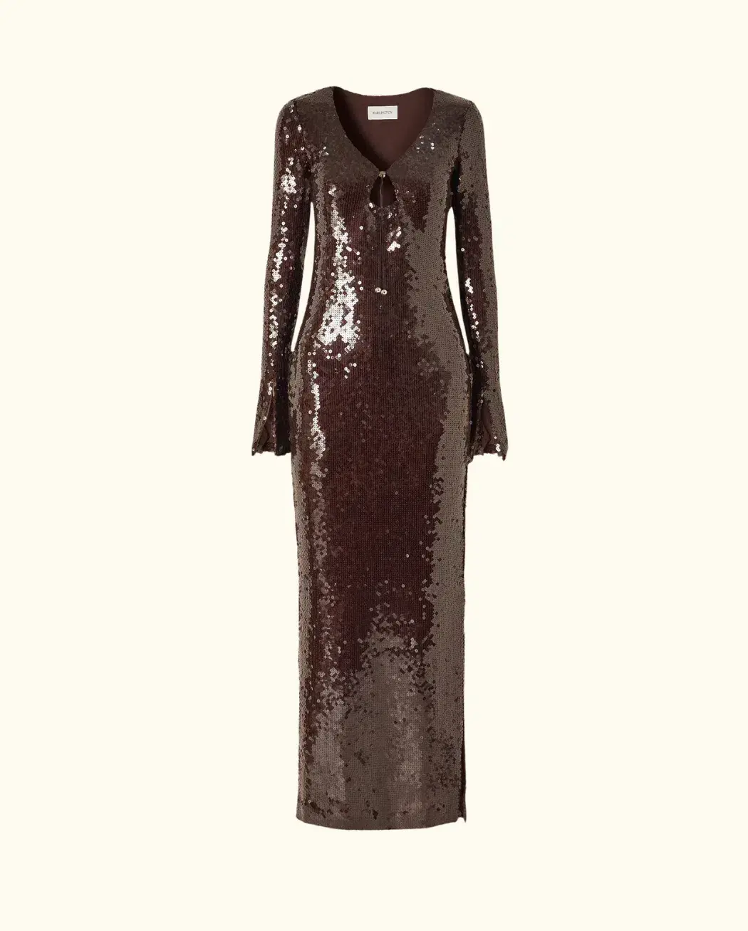 16Arlington Solaria Sequin Dress Chocolate Brown Size 10 for rent on The Volte - main image
