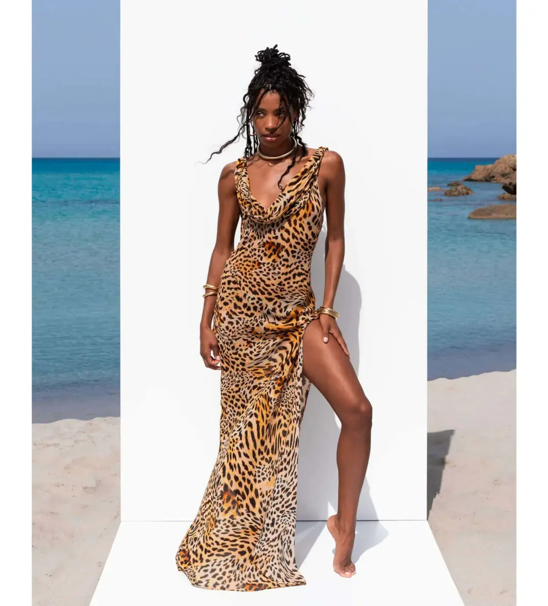 Rat & Boa Rent Laviza leopard dress Print Size 8 for rent on The Volte - main image