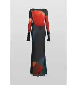 Rat & Boa Juniper Mesh Dress Tulip Print Size 8 for rent on The Volte - image 3