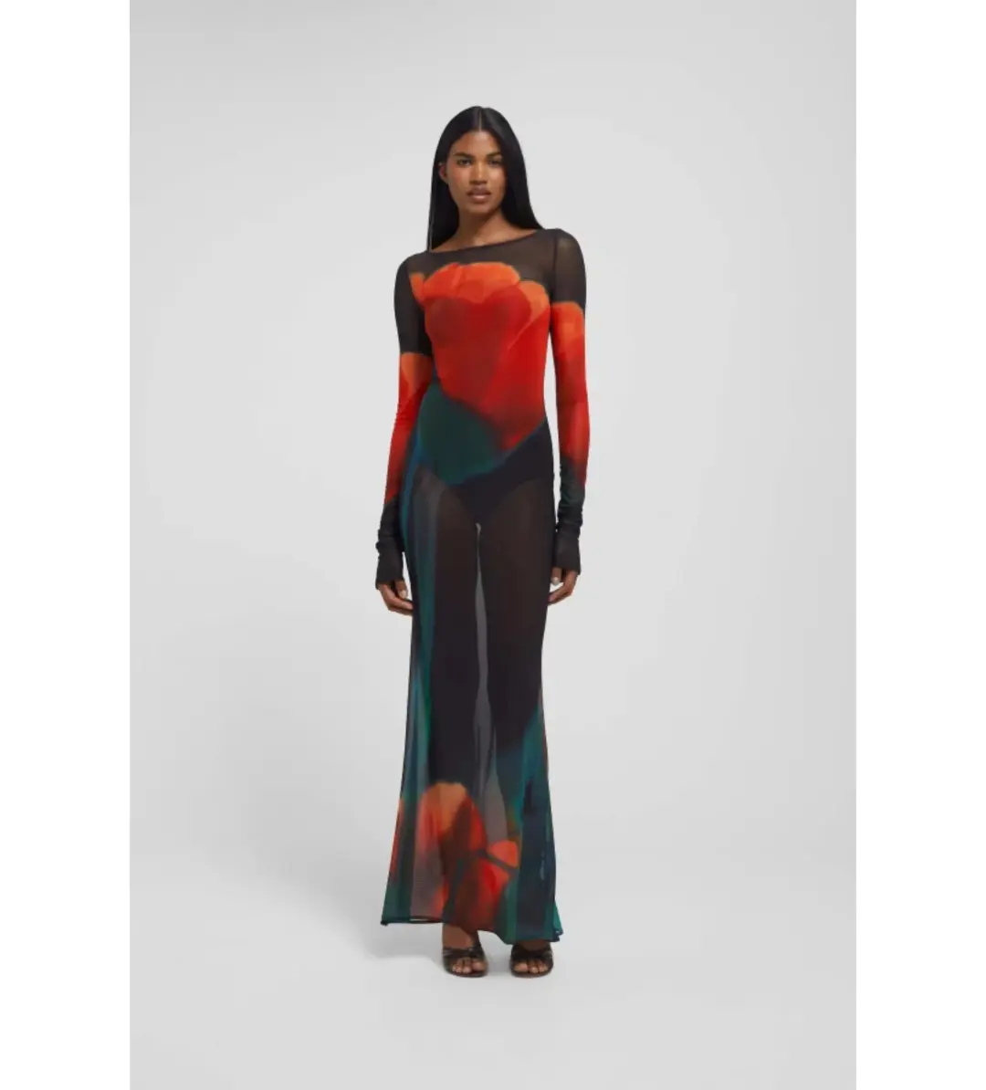 Rat & Boa Juniper Mesh Dress Tulip Print Size 8 for rent on The Volte - main image