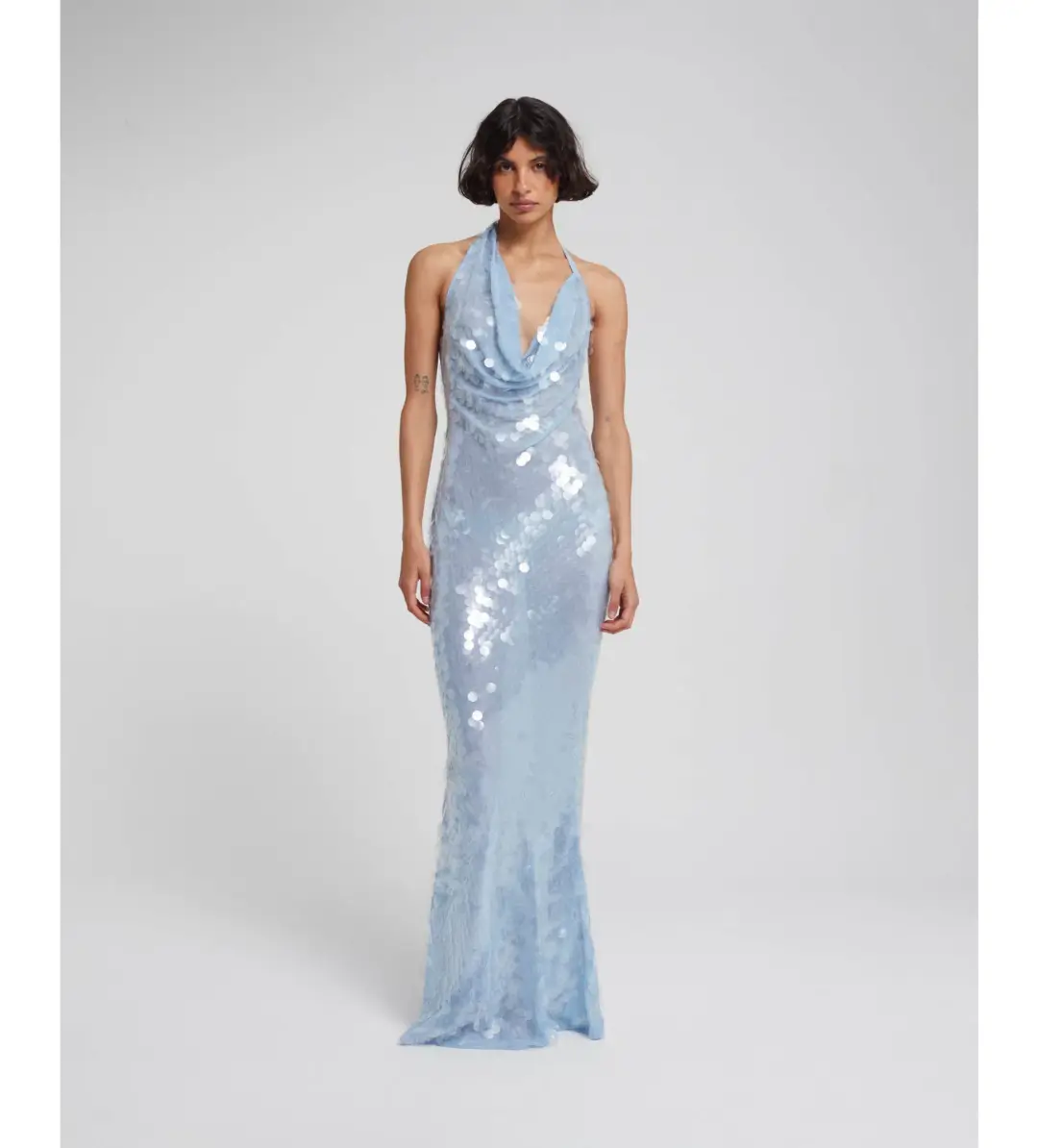 Rat & Boa Anais Dress Blue Sequin Size 8 for rent on The Volte - main image