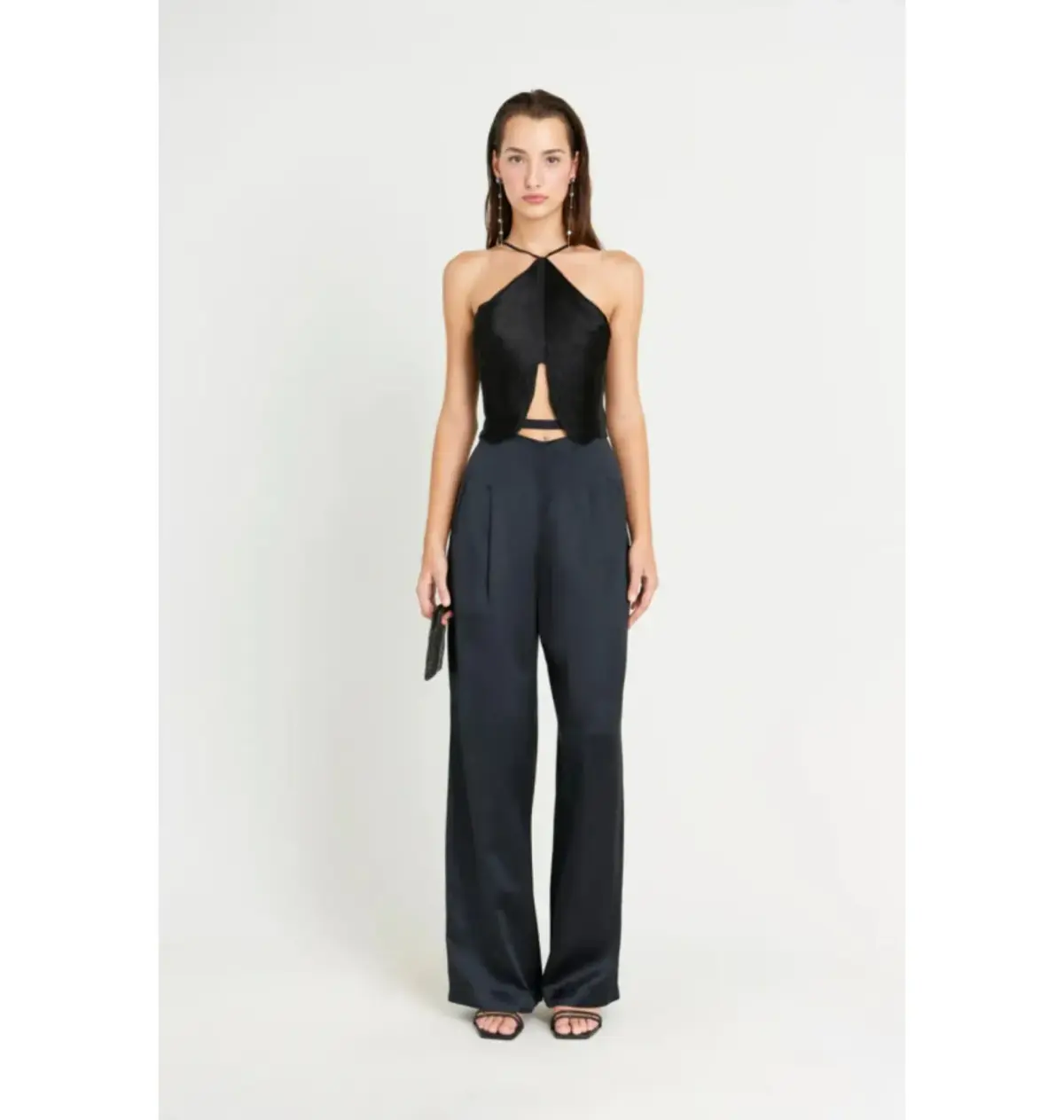 Cult Gaia Quella Fringe Top Black Size L / UK 12 - Image 1