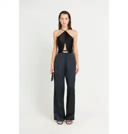 Cult Gaia Quella Fringe Top Black Size L / UK 12 for rent on The Volte - image 1