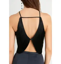 Cult Gaia Quella Fringe Top Black Size L / UK 12 for rent on The Volte - image 3