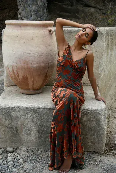 Rat & Boa Vienna Maxi Dress Print Size UK 12 for rent on The Volte - main image