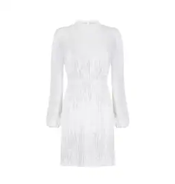 Rixo Lara Sequinned Mini Dress in Ivory Sequin Size UK 12 for rent on The Volte - image 4