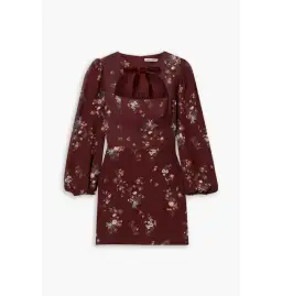 Reformation Terri Bow Dress Red Floral Size UK 12 for rent on The Volte - image 4