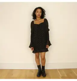 Rat & Boa Cece Dress Black Floral Size UK 12 for rent on The Volte - image 1