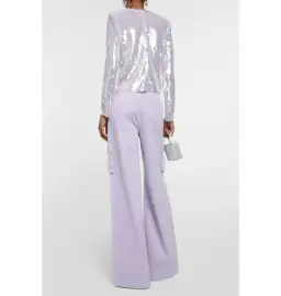 Self Portrait Sequin Top Lilac Size UK 10 for rent on The Volte - image 4