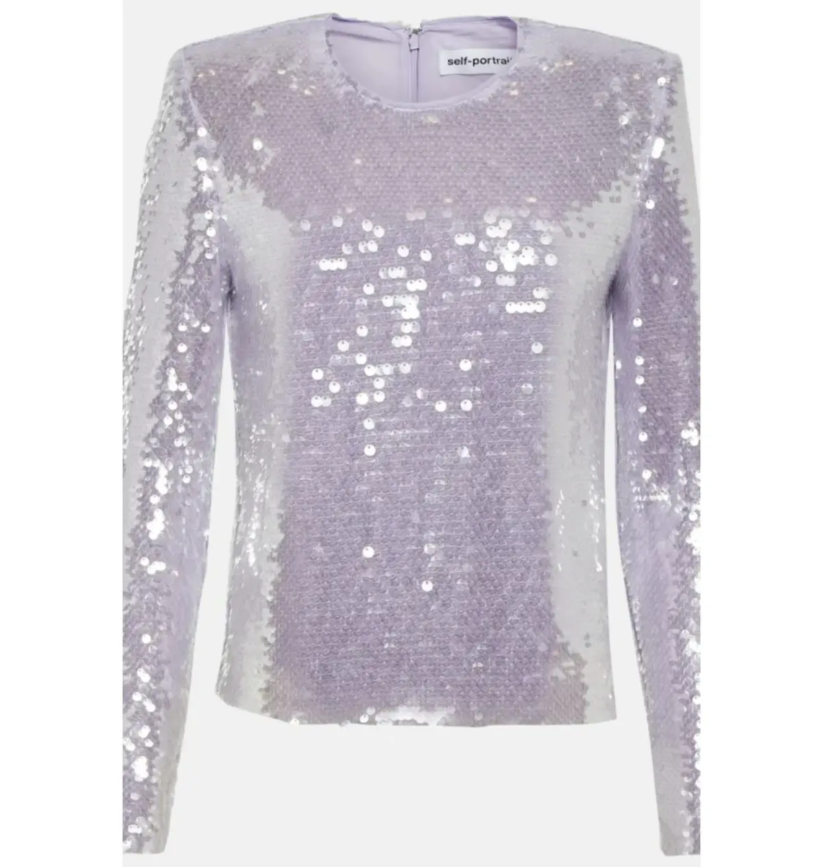 Self Portrait Sequin Top Lilac Size UK 10 - Image 6