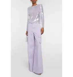 Self Portrait Sequin Top Lilac Size UK 10 for rent on The Volte - image 2