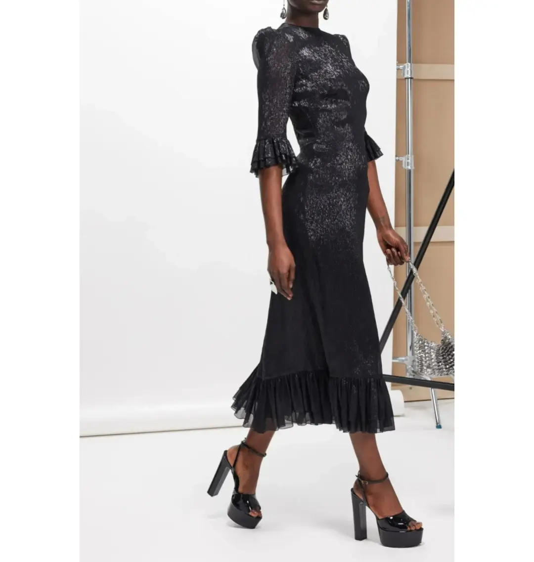 The Vampire’s Wife Falconetti Dress in Black Size UK 14 for rent on The Volte - main image