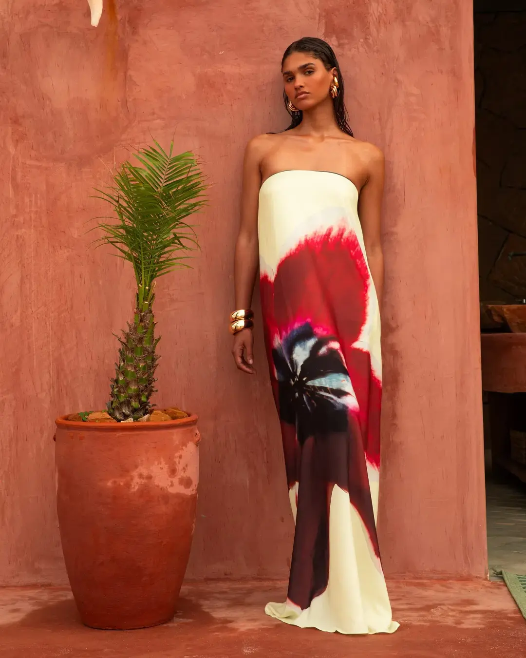 Rat & Boa Anthea Maxi Dress Orchid Print Size S/M (UK 8/10) for rent on The Volte - main image