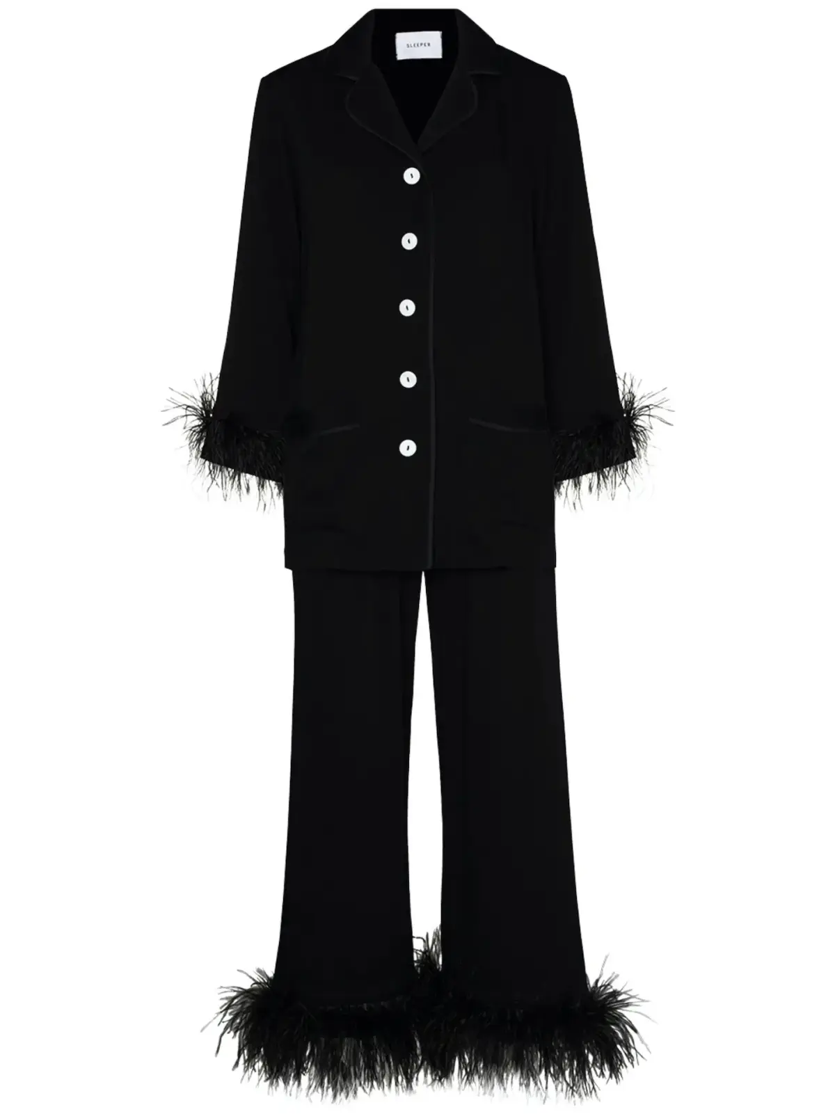 Sleeper Feather Pyjama Party Set Black Size M / UK 10 - Image 5
