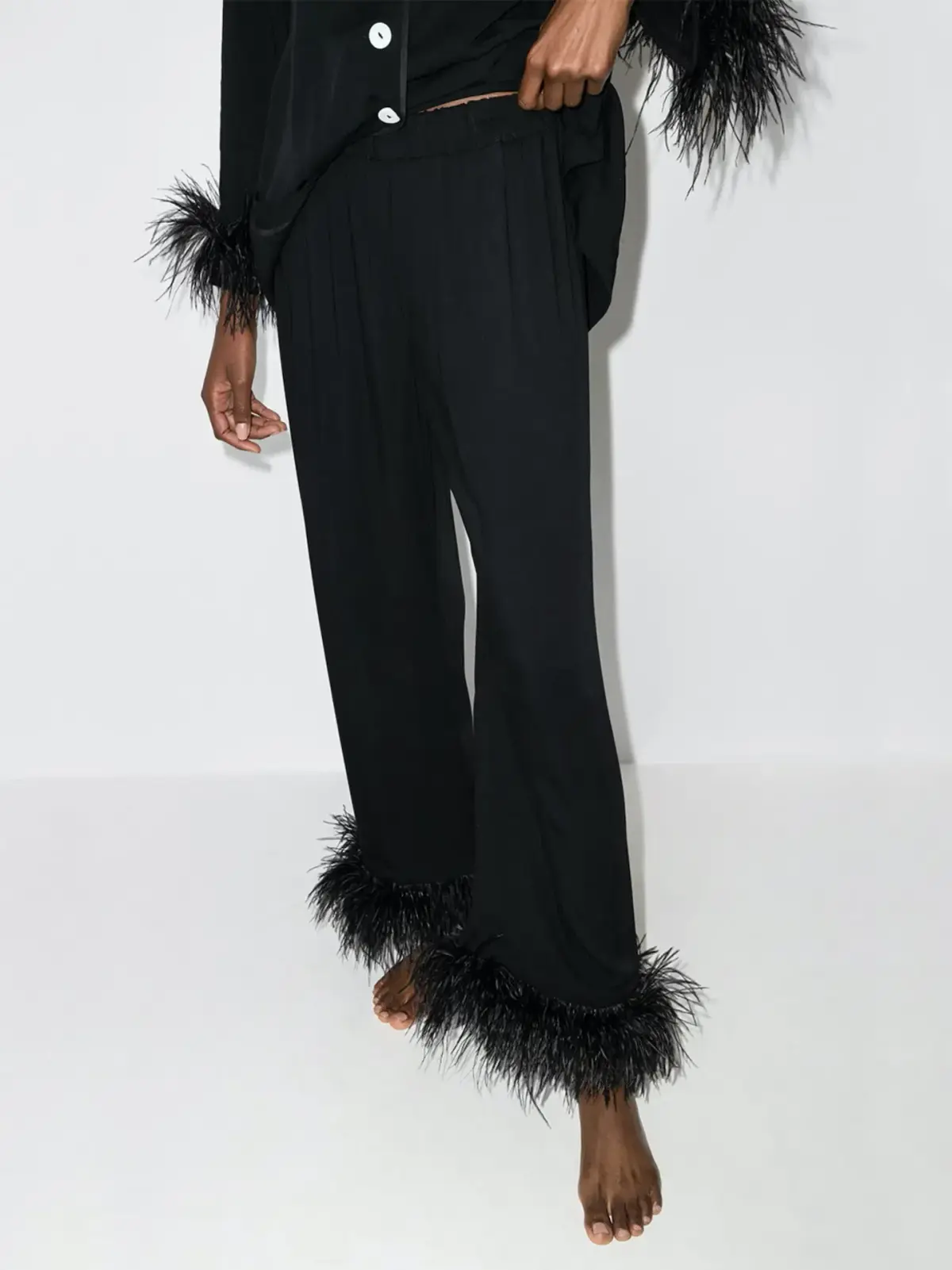 Sleeper Feather Pyjama Party Set Black Size M / UK 10 - Image 4