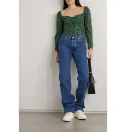 Reformation Clio Top Green Size UK 12 for rent on The Volte - image 1