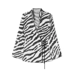 Rixo Zebra Blossom Sequin Top Print Size UK 10 for rent on The Volte - image 4