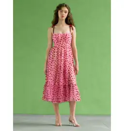 Lirika Matoshi Hearty Corset Dress Pink Size M / UK 10 for rent on The Volte - image 1