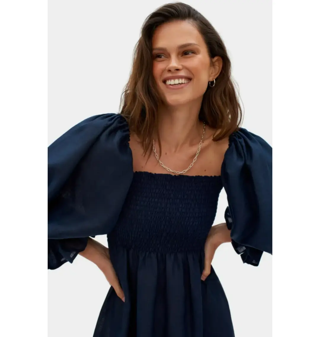 Sleeper Atlanta Dress in Navy Size S / UK 8 for rent on The Volte - main image
