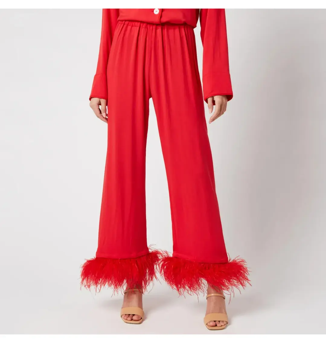 Sleeper Feather Pyjama Party Set Red Size UK 10 for rent on The Volte - main image