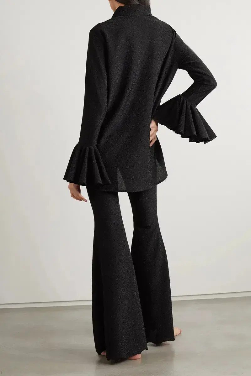 Sleeper Cosmos Flare Lounge Suit Black Size UK 8 - Image 2