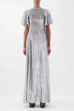 The Vampire's Wife Midnight Tremors Metallic Gown Silver Size UK 10 for rent on The Volte - image 5