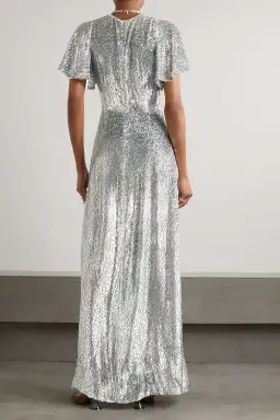 The Vampire's Wife Midnight Tremors Metallic Gown Silver Size UK 10 for rent on The Volte - image 2