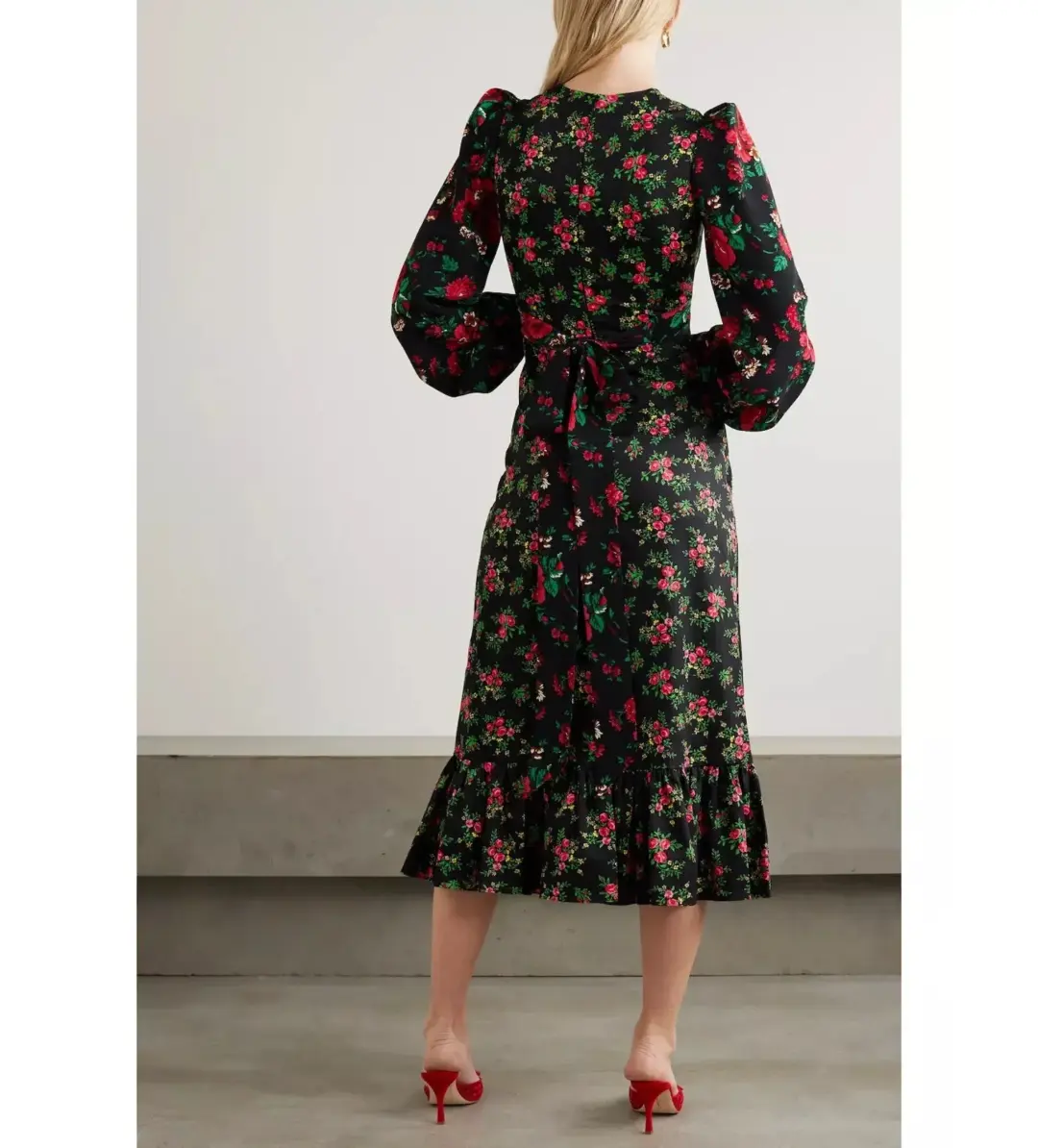 The Vampire's Wife Villanelle Rose Dress Black Size 8 for rent on The Volte - main image