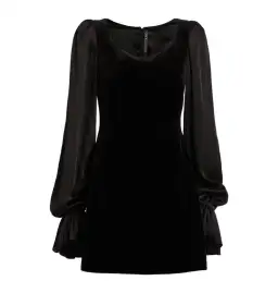 The Vampire’s Wife Little Ghost Velvet Mini Dress Black Size UK 12 for rent on The Volte - image 4